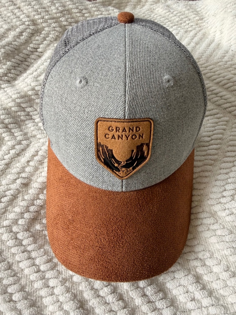 Locale Grand Canyon Trucker Hat Mesh Back Gray Brown Snapback National Park Cap